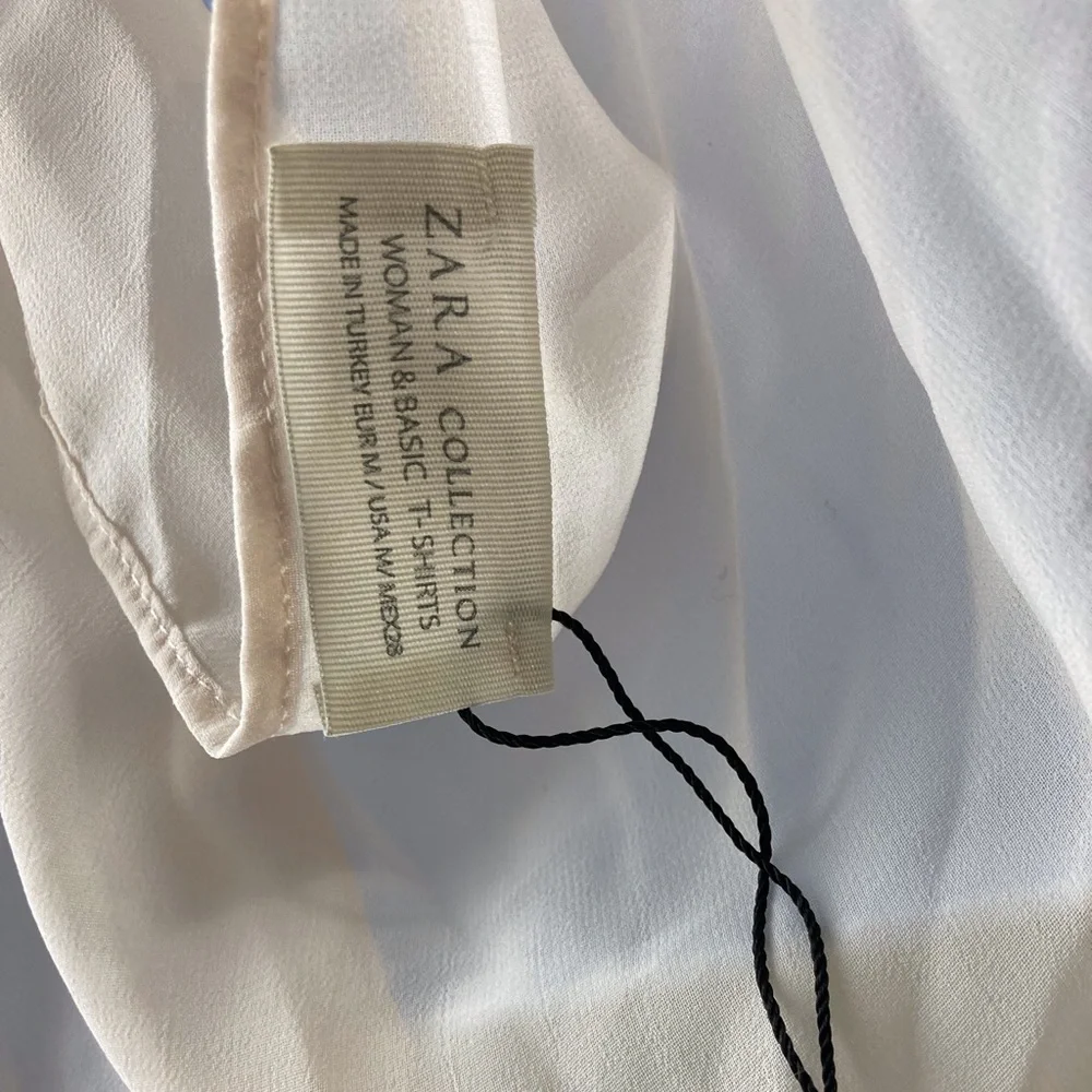 BNWOT Zara spaghetti strap flowy boho blouse - Picture 2 of 7